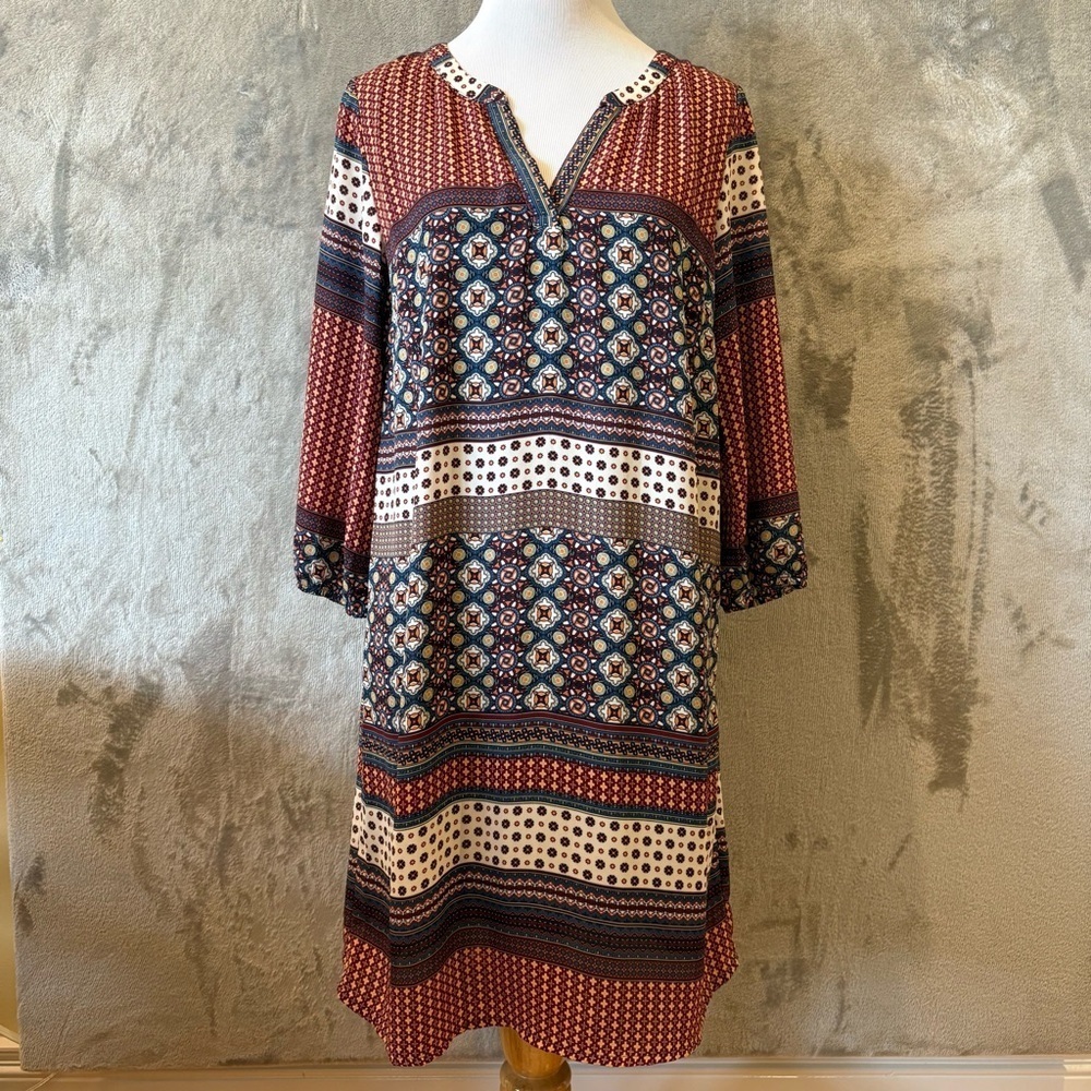 Altar'd State Boho Bohemian Maximalist Lightweight Mini Dress Sz XS